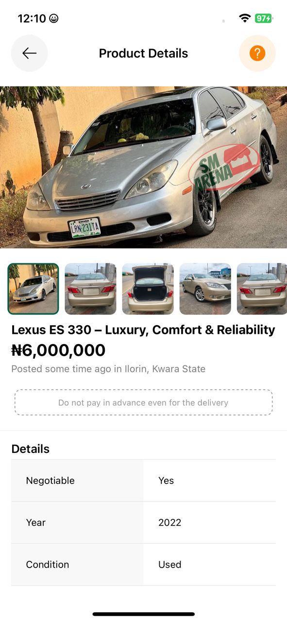 Marketplace Item Listing